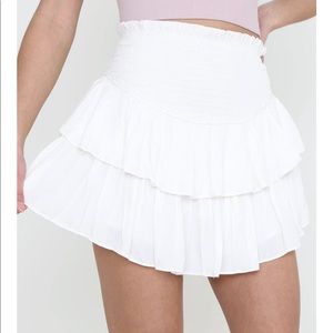 Smocked Waist Ruffled Skirt